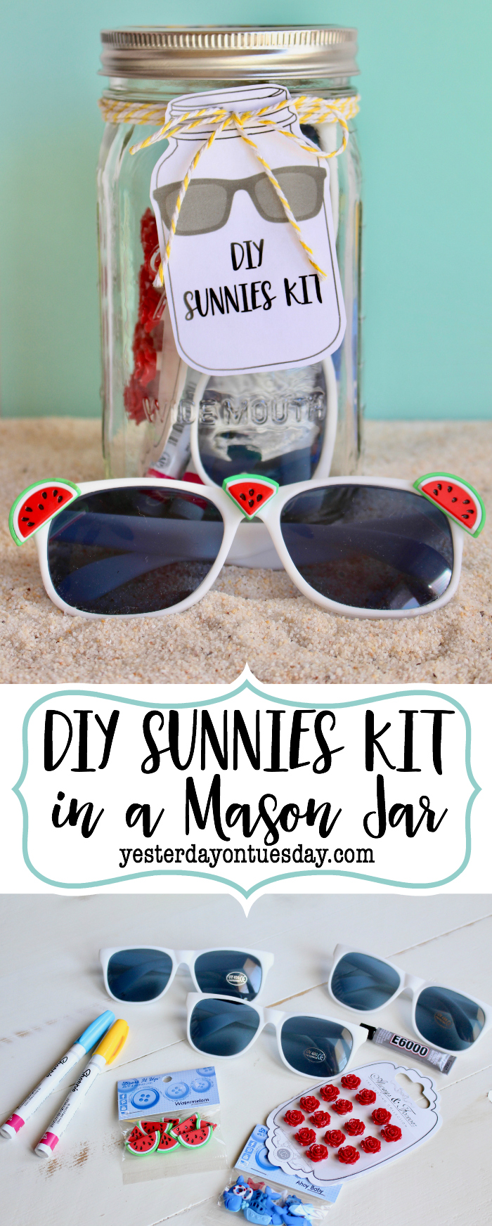 DIY Sunnies Kit in a Mason Jar