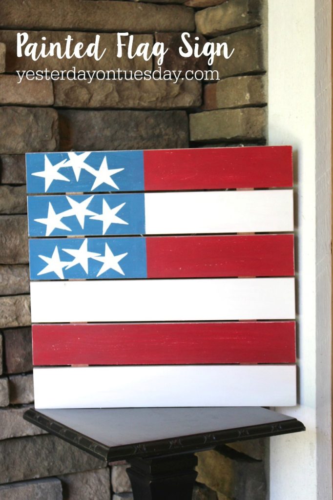 DIY Painted Flag Sign