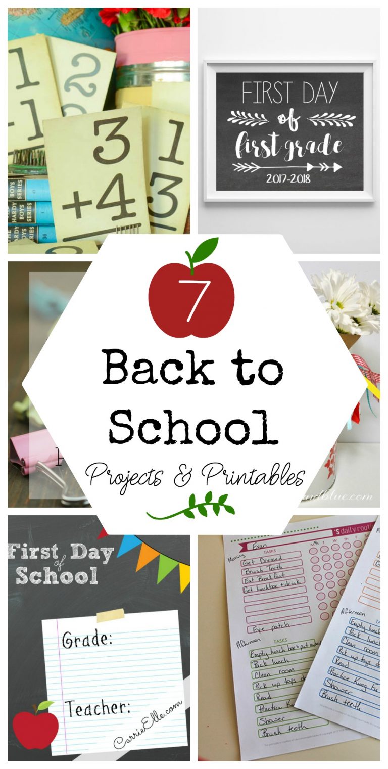 7 Back to School Projects & Printables