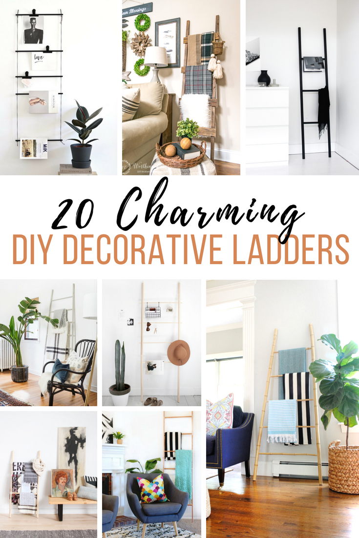 20 Charming DIY Decorative Ladders
