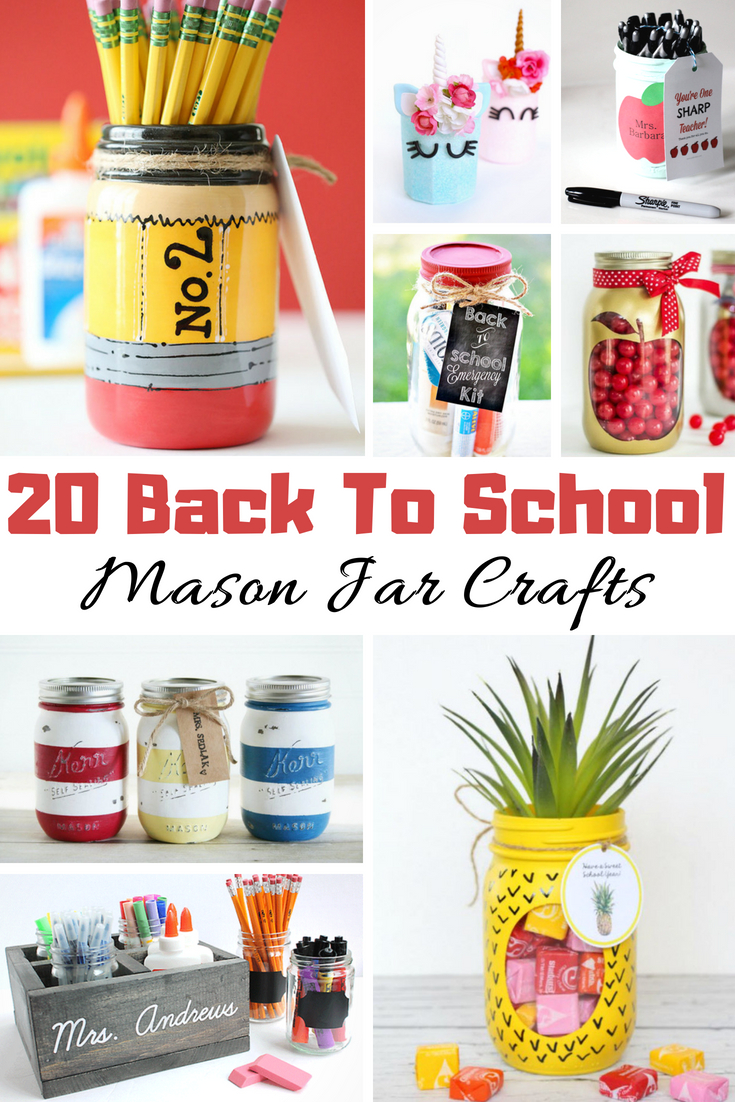 20 Back to School Mason Jar Crafts