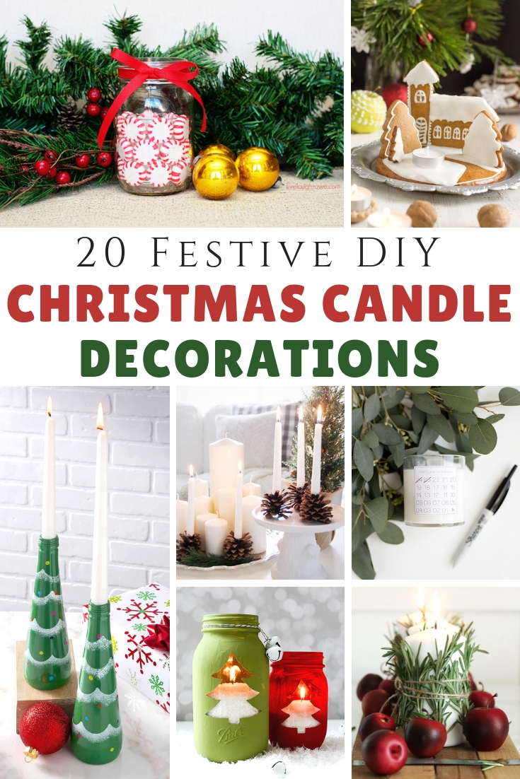 20 DIY Christmas Candle Decorations