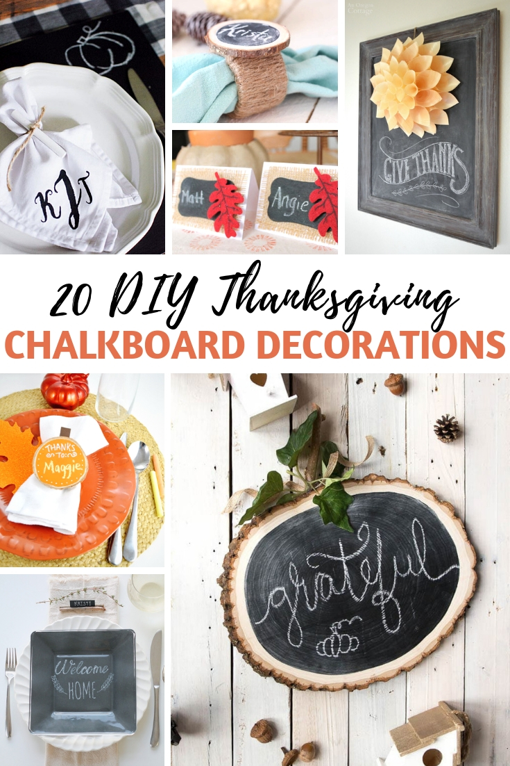 20 DIY Thanksgiving Chalkboard Decorations