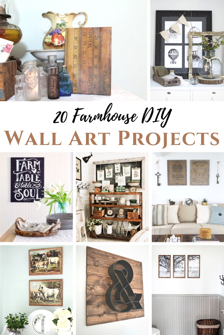 20 Farmhouse DIY Wall Art Projects
