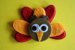 Felt Turkey - Yesterday on Tuesday #thanksgiving
