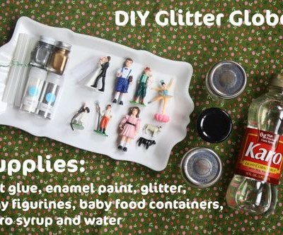 DIY Glitter Globes