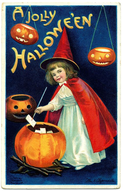 Halloween sweet witch vintage image graphicsfairy9b