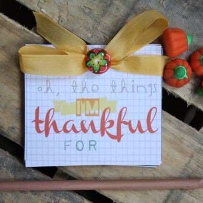 Free November Printable: Gratitude Book