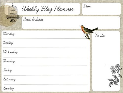 Weeklyblogplanner