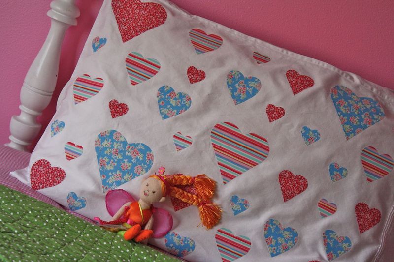 Sweetheart Pillowcase - Yesterday on Tuesday #valentinesday #hearts #valentinesgifts