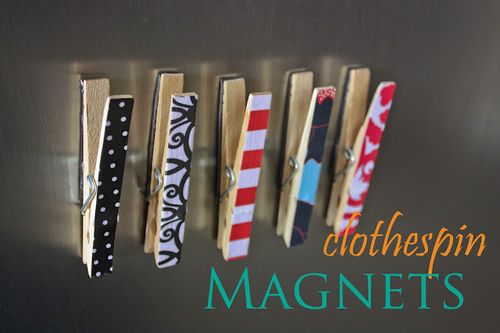 Clothspin magnets