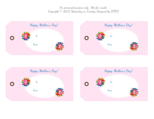 FREE Printable Mother’s Day Tags