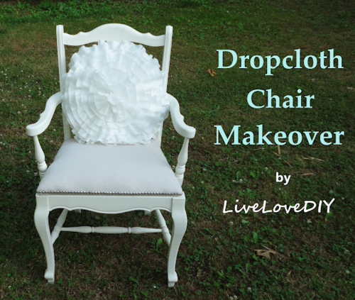 Dropcloth chair makeover 