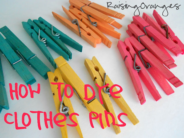 How to dye clothes pins