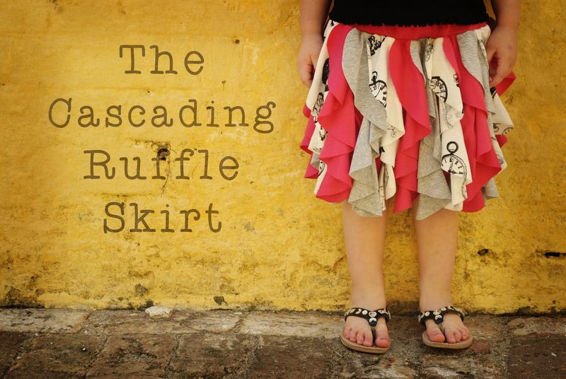 Cascading ruffle skirt