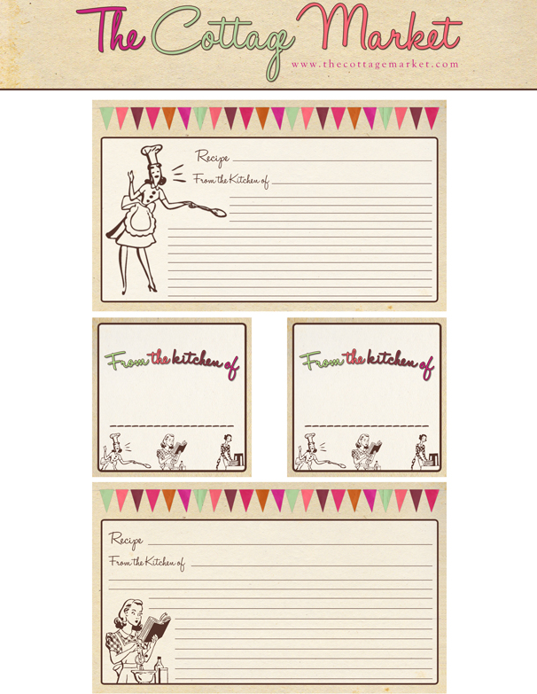 Free recipe cards from the cottage market