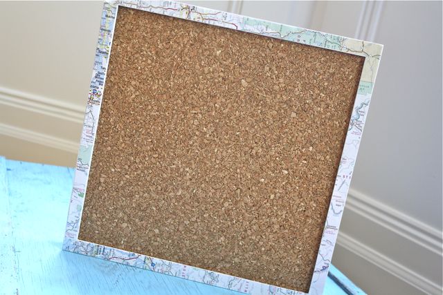Map Covered Corkboard - Yesterday on Tuesday