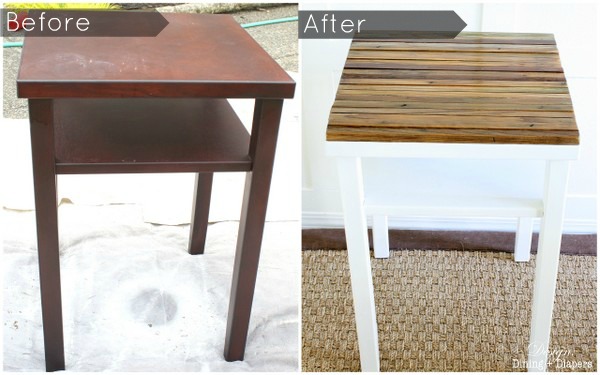 DIY Side Table Makeover - Design, Dining and Diapers
