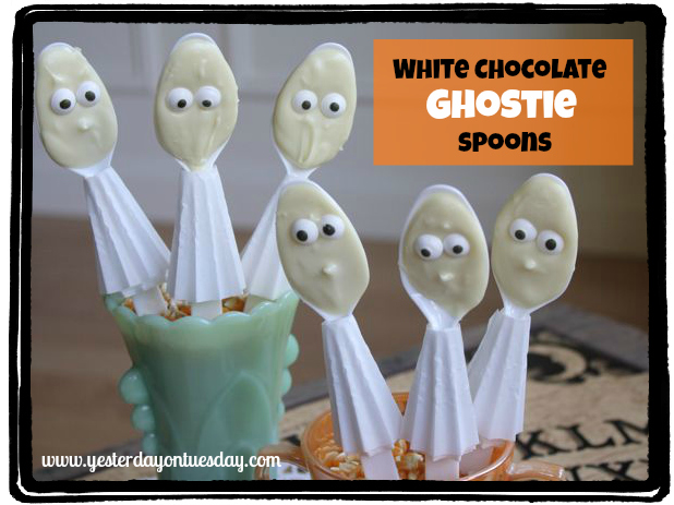 White Chocolate Ghostie Spoons - Yesterday on Tuesday