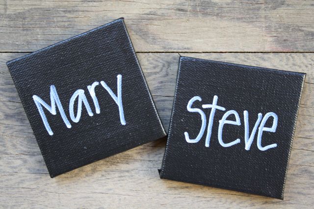 Mini Chalkboard Placecards Maty + Steve - Yesterday on Tuesday