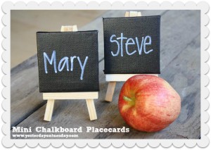 Mini Chalkboard Placecards - Yesterday on Tuesday