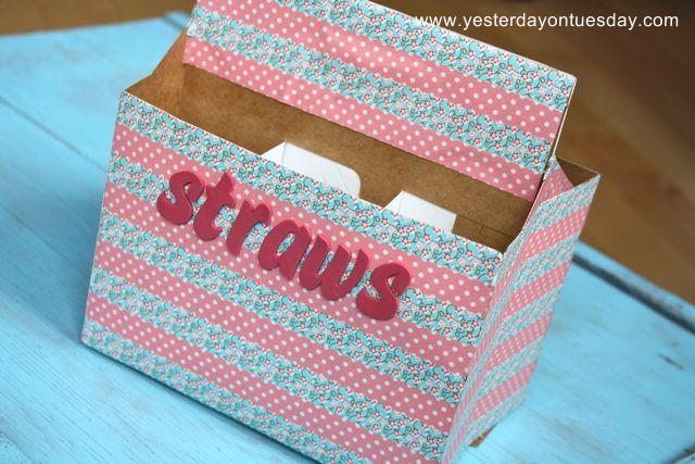 Washi Tape Straw Carrier - Yesterday on Tuesday #washi