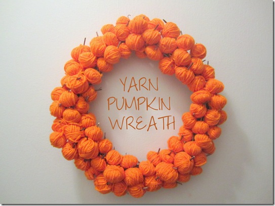 Yarn Pumpkin Wreath KraftyKat