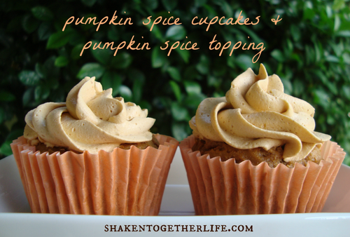 Pumpkin spice cupcakes & topping BLOG