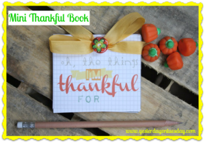 Mini Thankful Book - Yesterday on Tuesday