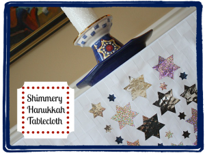 Shimmery Hannukah Tablecloth - Tulip #TulipShimmer