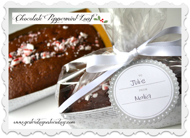 Chocolate Peppermint Loaf - Yesterday on Tuesday #peppermint #dessert