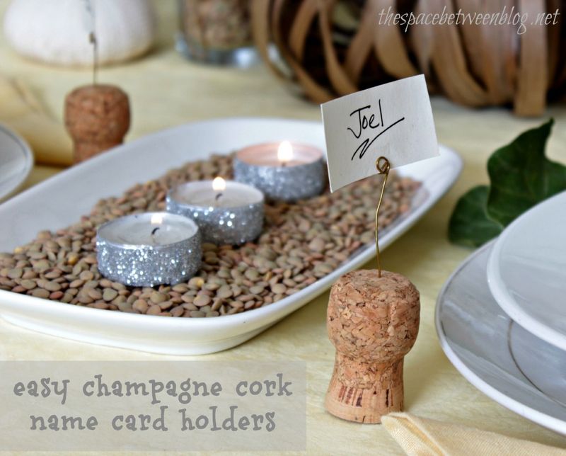 Champagne Cork Name Card Holder - The Space Between