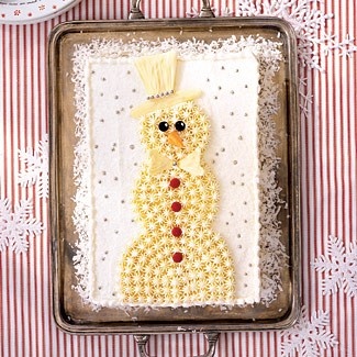 Sweet snowman cake