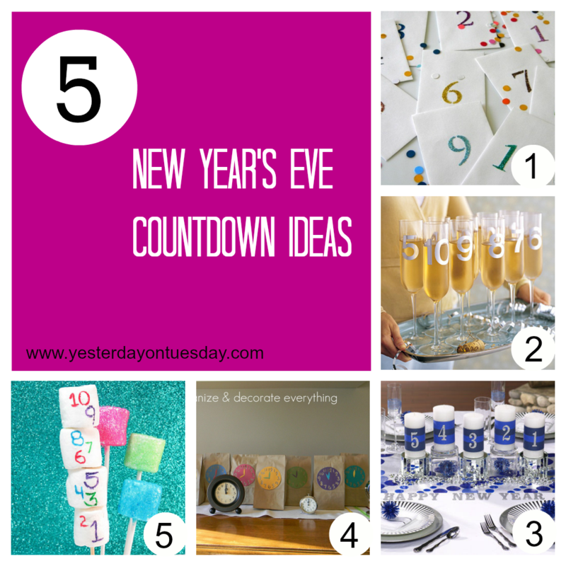 5 New Year's Countdowns - Yesterday on Tuesday #newyears #newyearscrafts #newyearscountdowns