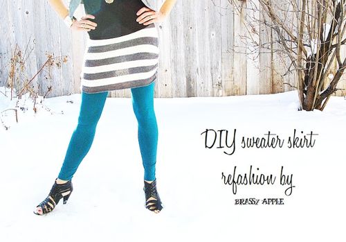 Diy Sweater Skirt Refashion  - Shabby Apple