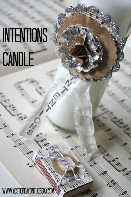 Intentions Candle - Yesterday on Tuesday #newyearscraft #newyear #candle
