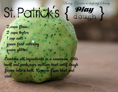 St. Pattys Play Dough - Being Creative to Keep My Santity #stpatricksday #stpatricksdaycrafts #greencrafts