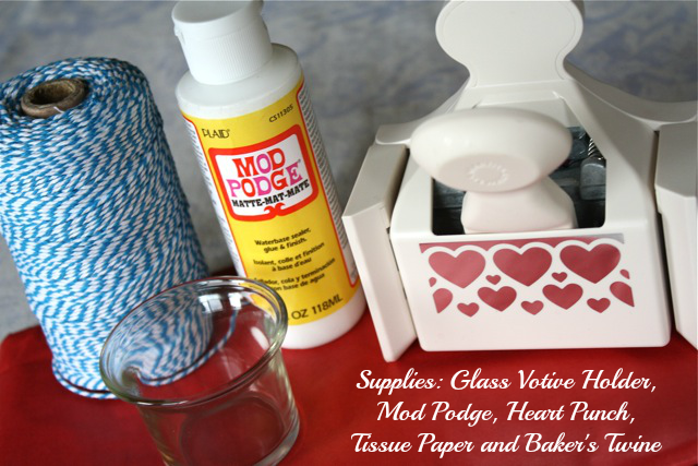 Mini Heart Candles - #yesterdayontuesday #valentinesday #candles #modpodge