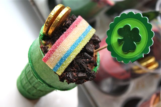 St. Pat's Ice Cream Cone Cupcakes  - Yesterday on Tuesday #stpatricksday #stpatricksdaycrafts #greencrafts