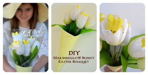 Peeps marshmallow bunny tulip bouquet easter project - Rook No.17