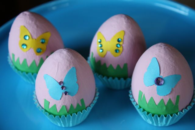 Decorating beautiful Easter eggs