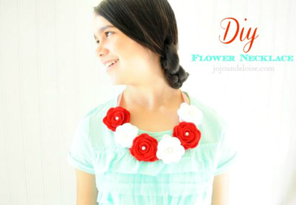 DIY Flower Necklace - JoJo and Eloise
