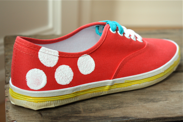 Create custom sneakers with fabric paint