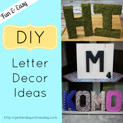 DIY Letter Decor Ideas