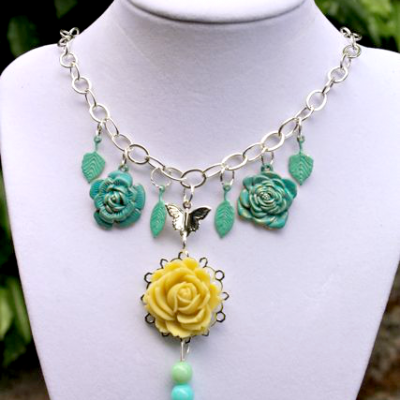 Floral Fantasy Necklace with Martha Stewart Jewelry