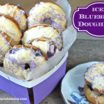 Iced Blueberry Doughnuts