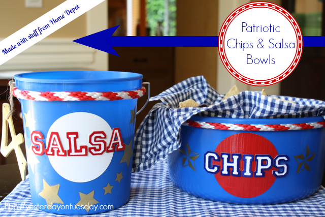 Patriotic Chips & Salsa Bowls