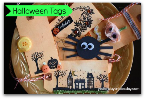 Dyed Halloween Tags