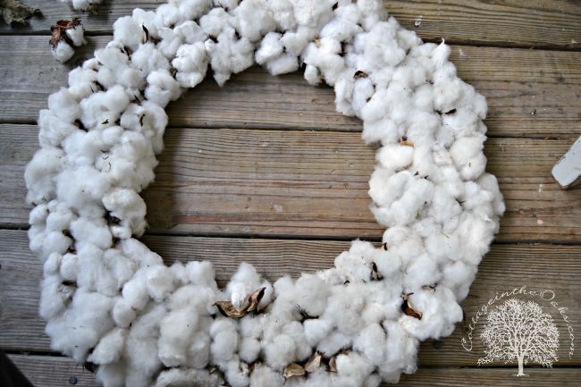 Cotton Boll Wreath
