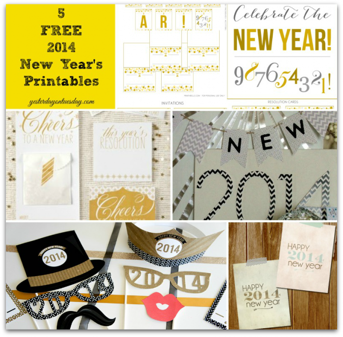 5 Free New Year's Eve Printables